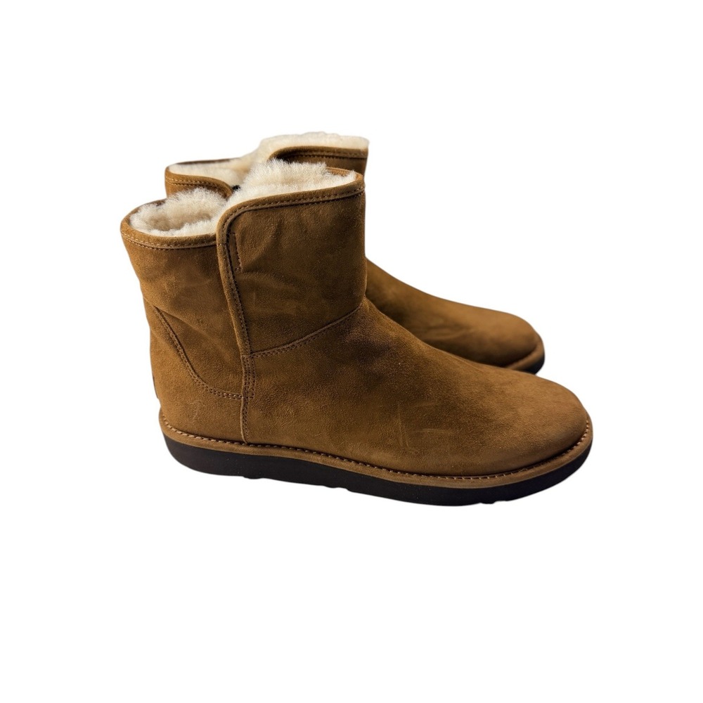 UGG Abree Mini Bruno Brown Suede Sheepskin Boots 1016548 Womens 11 NEW